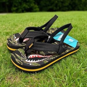 NEW Reef Little Ahi Tiger Shark Sandals Resort‎ Vacation Beach Boy’s 11